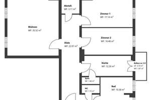 Renovierte Altbauwohnung mit Balkon und Weitblick in der Maxvorstadt – Die vollständige Adresse der Immobilie erhältst du vom Anbieter., 80333 Augustenstraße, München – Vorschaubild 12