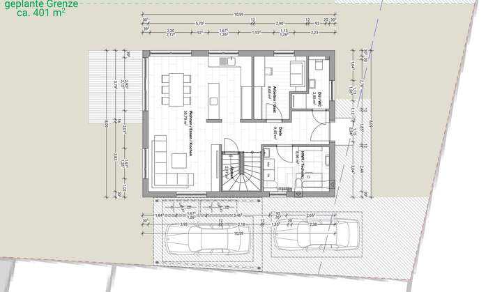 Grundriss EG - Haus B, QNG Vil