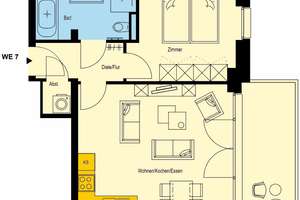 Leipzig Toplage Floßplatz: Helle 2-Zimmer-Wohnung mit großem Balkon & Blick ins Grüne – Floßplatz 25, 4107 Zentrum-Süd, Leipzig – Vorschaubild 11
