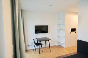 Schwabing, Leopoldstr. 204, Rückgebäude, möblierte 1 Zi.-Whg. mit Westbalkon, 6. OG, Bj. 2018 – Leopoldstraße 204, 80804 Neufreimann, München – Vorschaubild 7
