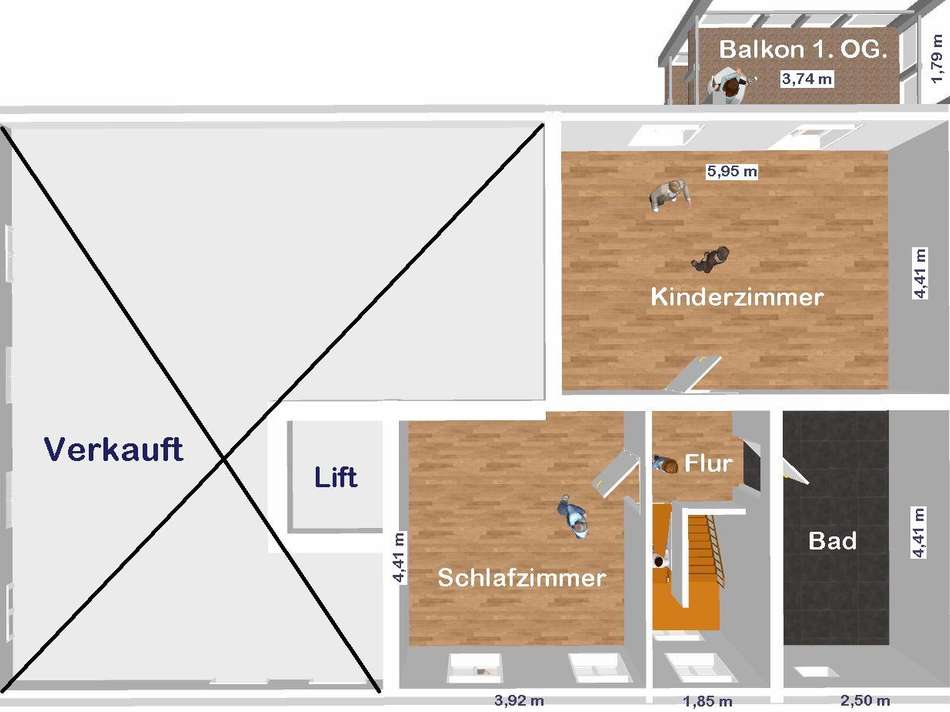 Grundriss 1. OG.