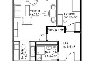 *Nähe Mittellandkanal: Frisch modernisierte 2-Zimmer-Wohnung in Hannover-List* – Gorch-Fock-Str. 30, 30177 List, Hannover – Vorschaubild 2