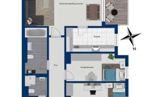 Kompakte 4-Zimmer Wohnung mit Energieklasse B zur Selbstnutzung oder Kapitalanlage – Die vollständige Adresse der Immobilie erhältst du vom Anbieter., 80687 Friedenheim, München – Vorschaubild 9