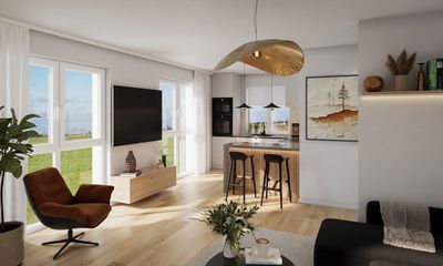 Penthouse ETW 55m²- mit 102 m² Privatgarten und Süd-West-Dachterrasse