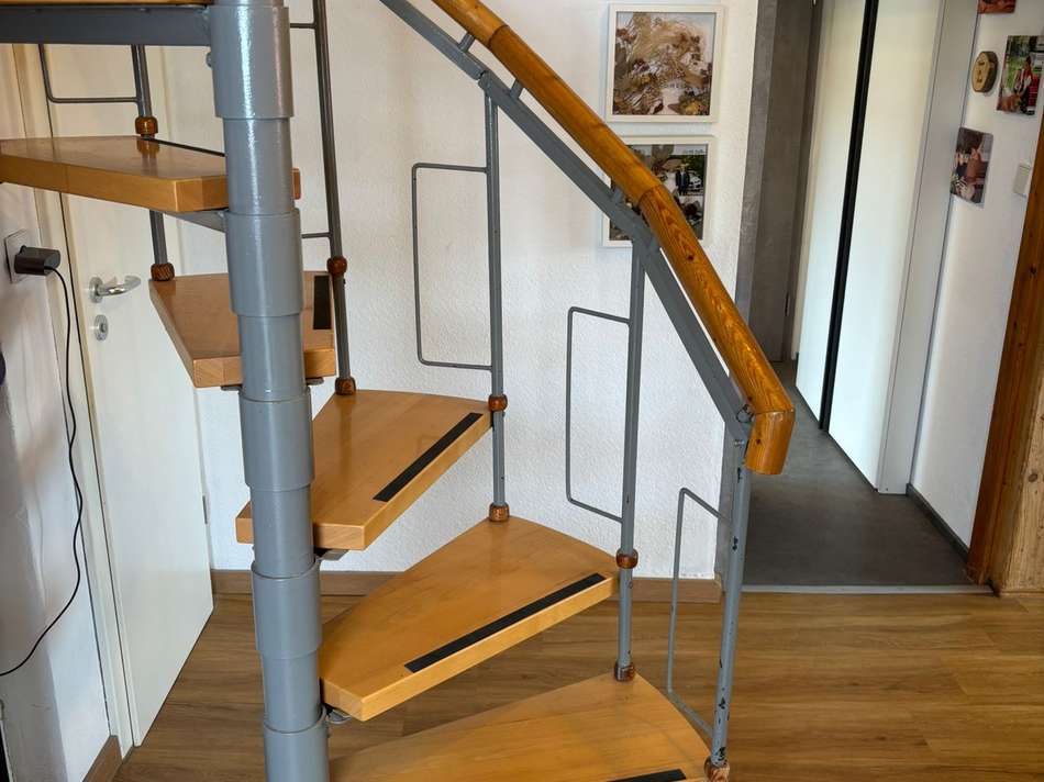 Wendeltreppe zum Schlafzimmer 