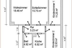 4-Zimmer-Erdgeschosswohnung in Weißenborn – Frauensteiner Straße 14a, 9600 Weißenborn/Erzgebirge – Vorschaubild 2