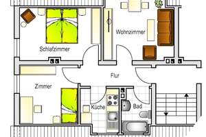 Modernisierte Dachgeschosswohnung – Körnerstraße 4 A, 31582 Nienburg (Weser) – Vorschaubild 3