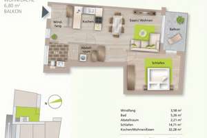 ***CLEVER INVESTIEREN - MODERN WOHNEN: 2-ZI.-WOHNUNG MIT SÜDBALKON UND MÖBELPAKET*** – Die vollständige Adresse der Immobilie erhältst du vom Anbieter., 93057 Sallern-Gallingkofen, Regensburg – Vorschaubild 10