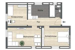 Modernisierte Dachgeschosswohnung – Scheideholzstieg 3, 21149 Neugraben-Fischbek, Hamburg – Vorschaubild 2