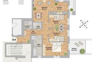 * schöne Familien-Wohnung mit Balkon und Loggia * – Die vollständige Adresse der Immobilie erhältst du vom Anbieter., 1097 Leipziger Vorstadt, Dresden – Vorschaubild 6