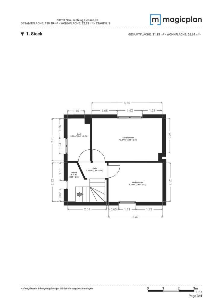 Grundriss Obergeschoss