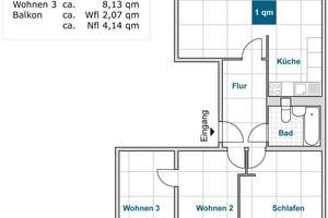 Ihre neue Wohnung: günstig geschnittene 4-Zimmer-Wohnung mit Balkon! – Jessener Str. 1, 1257 Leuben (Stadtteil), Dresden – Vorschaubild 2