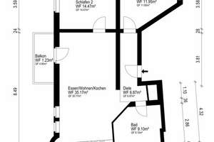 Stilvoll sanierte Altbauwohnung mit hochwertiger Ausstattung. Drei Zimmer. Balkon. – Die vollständige Adresse der Immobilie erhältst du vom Anbieter., 42651 Solingen-Mitte, Solingen – Vorschaubild 11