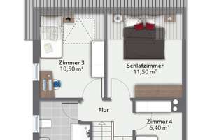 Doppelhaushälfte, 121 m² Wfl, 3 Wohnebenen, 5 Schlafzi., 229 m²  Grund in Höchstadt Mitte – Die vollständige Adresse der Immobilie erhältst du vom Anbieter., 91315 Höchstadt an der Aisch – Vorschaubild 5