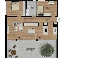 3-Zimmer-Neubauwohnung mit Sonnenterrasse – Die vollständige Adresse der Immobilie erhältst du vom Anbieter., 87437 Ursulasried/Leubas, Kempten (Allgäu) – Vorschaubild 2
