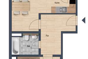 Direkt einziehen ! Tolle 2-Zimmer-Wohnung im Zentrum | Balkon | Parkett | Ruhig gelegen – Die vollständige Adresse der Immobilie erhältst du vom Anbieter., 4103 Zentrum-Südost, Leipzig – Vorschaubild 2