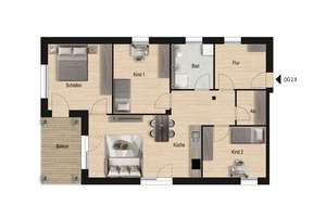 4-Zi.-Wohnung im 1. OG, Balkon, inkl. neuer Einbauküche, Aufzug! KFW 40-QNG-Standard! – Die vollständige Adresse der Immobilie erhältst du vom Anbieter., 73084 Salach – Vorschaubild 14