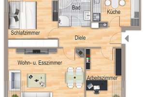 Gemütliche und preislich attraktive 3-Zimmer-Dachgeschoss-Wohnung in Rheindorf-Süd – Die vollständige Adresse der Immobilie erhältst du vom Anbieter., 51371 Rheindorf, Leverkusen – Vorschaubild 10