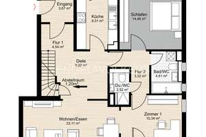 Maisonette Wohnung im beliebten Heidberg Village – Die vollständige Adresse der Immobilie erhältst du vom Anbieter., 22417 Langenhorn, Hamburg – Vorschaubild 17