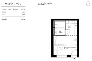 Kompakt. Modern. Zentral. 1-Zimmer-Neubau in Bergheim (WE 3) – Bergheimer Straße 136, 69115 Bergheim, Heidelberg – Vorschaubild 2