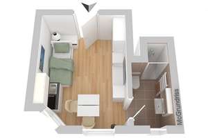 Voll möbliertes Apartment in toller Lage in Stuttgart West – Die vollständige Adresse der Immobilie erhältst du vom Anbieter., 70193 Hölderlinplatz, Stuttgart – Vorschaubild 12