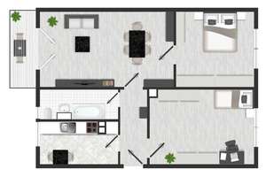 Balkon & Wanne // praktische 3-Zi.-Whg. // kurzfristiger Bezug möglich – Feuerbachstraße 4a, 1219 Leubnitz-Neuostra, Dresden – Vorschaubild 2
