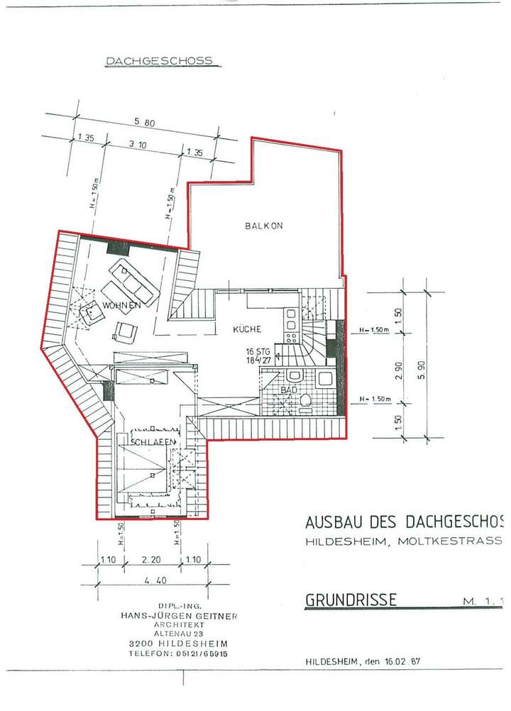 Grundriss DG Maisonette oben