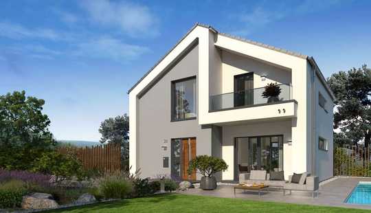 Bild von Einfamilienhaus mit modernem Designanspruch