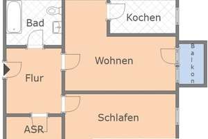 2 Zimmerwohnung mit Balkon und Stellplatz – Die vollständige Adresse der Immobilie erhältst du vom Anbieter., 1589 Riesa – Vorschaubild 2