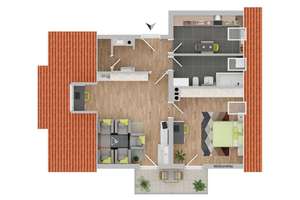 2-Zi.-Dachgeschosswohnung in ruhiger und grüner Bestlage von Solln – 81479 Solln, München – Vorschaubild 12