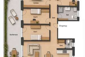Neubau Penthouse 5-Zimmer mit Tiefgarage – 76228 Palmbach, Karlsruhe – Vorschaubild 3