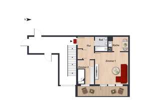 Singlewohnung in Westhagen // 2.OG , 4. Mieteinheit von links – Hallesche Str. 6, 38444 Westhagen, Wolfsburg – Vorschaubild 5
