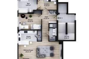 Zukunftssicher wohnen in Bonn-Schweinheim energieeffiziente 3-Zimmer-Neubauwohnung. – Die vollständige Adresse der Immobilie erhältst du vom Anbieter., 53177 Schweinheim, Bonn – Vorschaubild 9