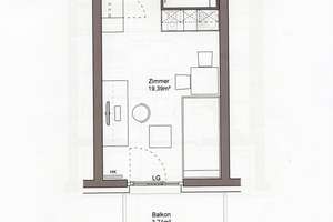 NUR FÜR STUDENTEN: 1-Zimmer-Apartment mit TG –ideal zum Studienstart ab 1. Sept. 26 - vollmöbliert – Die vollständige Adresse der Immobilie erhältst du vom Anbieter., 86150 Bahnhofs-, Bismarckviertel, Augsburg – Vorschaubild 5