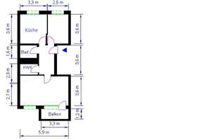 **Wohnglück auf 2 Zimmern - frisch saniert & mit Balkon** – 39128 Neustädter Feld, Magdeburg – Vorschaubild 7