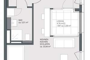 Nachmieter gesucht: 1-Zimmer-Neubau-Apartment in Obersendling – Hofmannstraße 31b, 81379 Obersendling, München – Vorschaubild 16