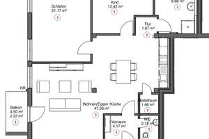 Hochattraktive 3 Zimmer Wohnung mit eigenem Eingang und Balkon - Erstbezug – Die vollständige Adresse der Immobilie erhältst du vom Anbieter., 71083 Herrenberg – Vorschaubild 4