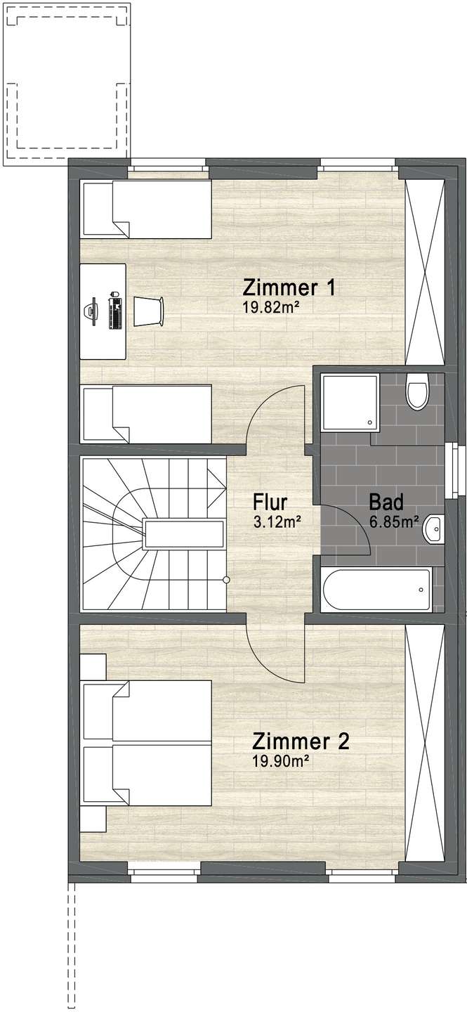 Grundriss Obergeschoss