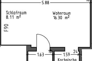 Frisch renovierte 1 Zimmer Wohnung mit EBK & Balkon - Bestlage Burtscheider Markt – Altdorfstraße 17, 52066 Burtscheider Abtei, Aachen – Vorschaubild 9