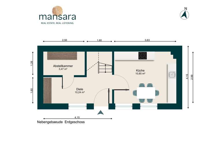 Grundriss Hinterhaus Erdgescho