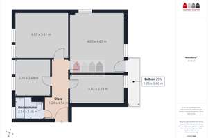 Attraktive 3-Zimmer-Wohnung mit Balkon und schönem Gemeinschaftsgarten – 58119 Hohenlimburg (Ortsteil), Hagen – Vorschaubild 5
