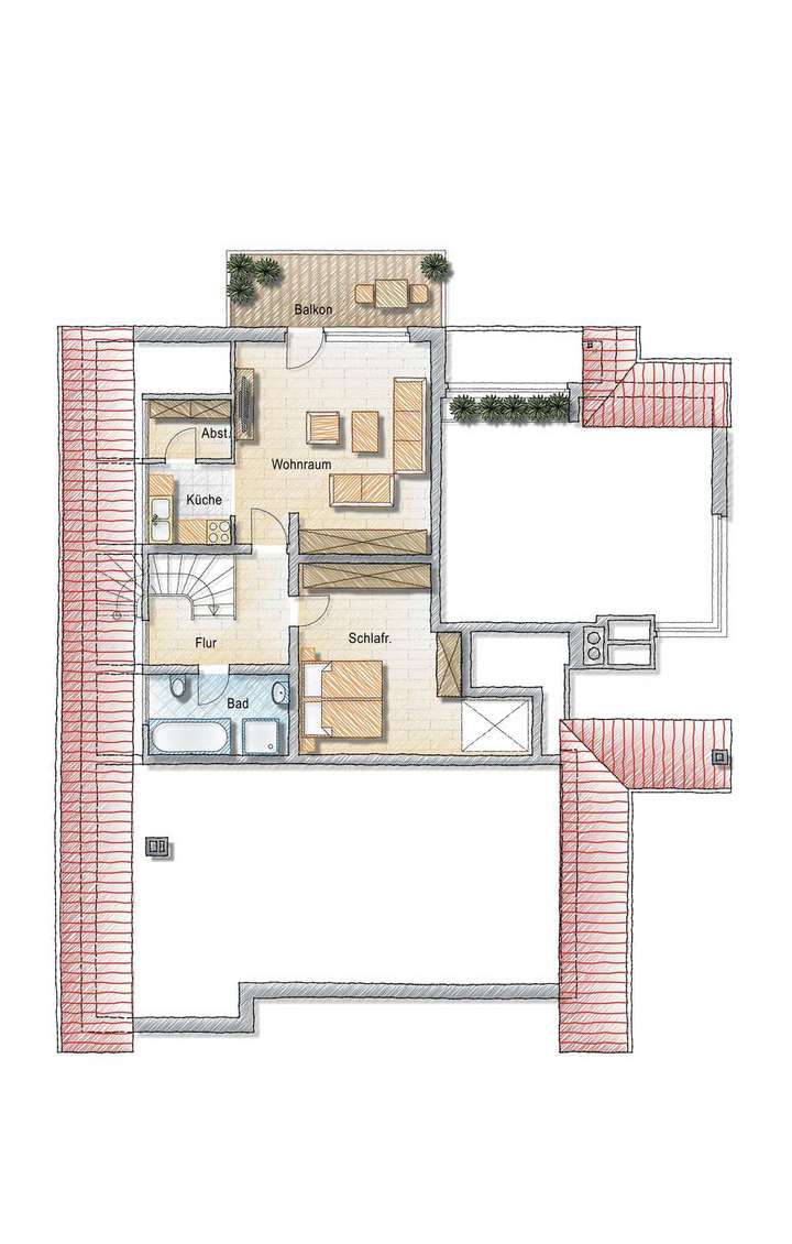 Grundriss OG Einliegerwohnung