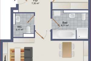Von Privat: Moderne, energiesparsame (Erdwärme), neuwertige 3-Zimmer-Wohnung mit Süd-West-Balkon – Südliche Ingolstädter Str. 5b, 85716 Unterschleißheim – Vorschaubild 2