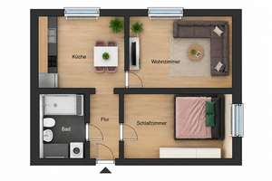2,5-Zimmer-Wohnung im Erdgeschoss
