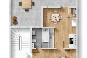 WG-taugliche 2-Zi-Wohnung mit EBK + Terrasse zu vermieten – Lütticher Straße 22, 52064 Aachen – Vorschaubild 2