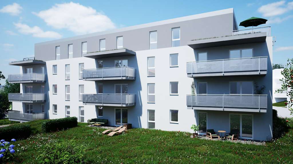 Moderne Eigentumswohnung mit 3 Zimmern und Balkon in Südwest-Ausrichtung