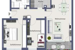 Stilvolle Wohnung mit Südbalkon in Ulm- Böfingen – Die vollständige Adresse der Immobilie erhältst du vom Anbieter., 89075 Böfingen, Ulm – Vorschaubild 11
