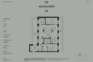 Lichtdurchflutetes Penthouse mit Terrassenzugang aus allen Räumen, Ankleide und en-suite-Bad – Weimarer Straße 1, 10625 Charlottenburg, Berlin – Vorschaubild 19
