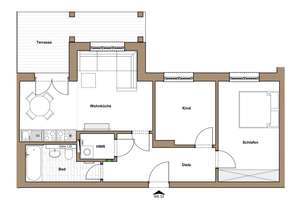 Mit Blick ins Grüne - 3 Zimmer Wohnung mit Terrasse und Garten – Rankestr. 32a-d, 1139 Kaditz, Dresden – Vorschaubild 2