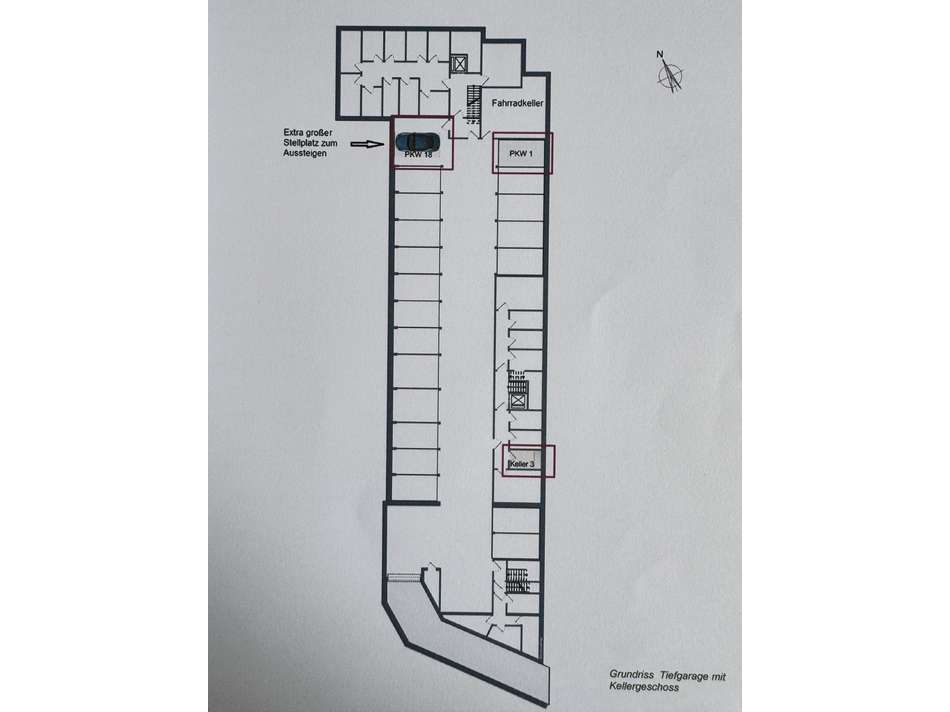 Grundriss Tiefgarage